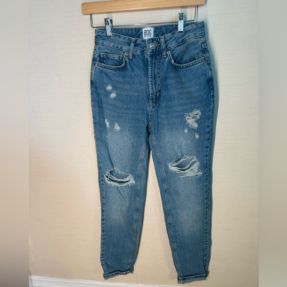 Urban Outfitters Blue Boyfriend Jeans Distressed